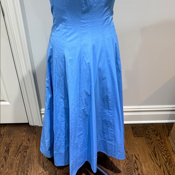 STAUD Wells Poplin Dress in Baby Blue/Periwinkle 6 - Picture 4 of 7